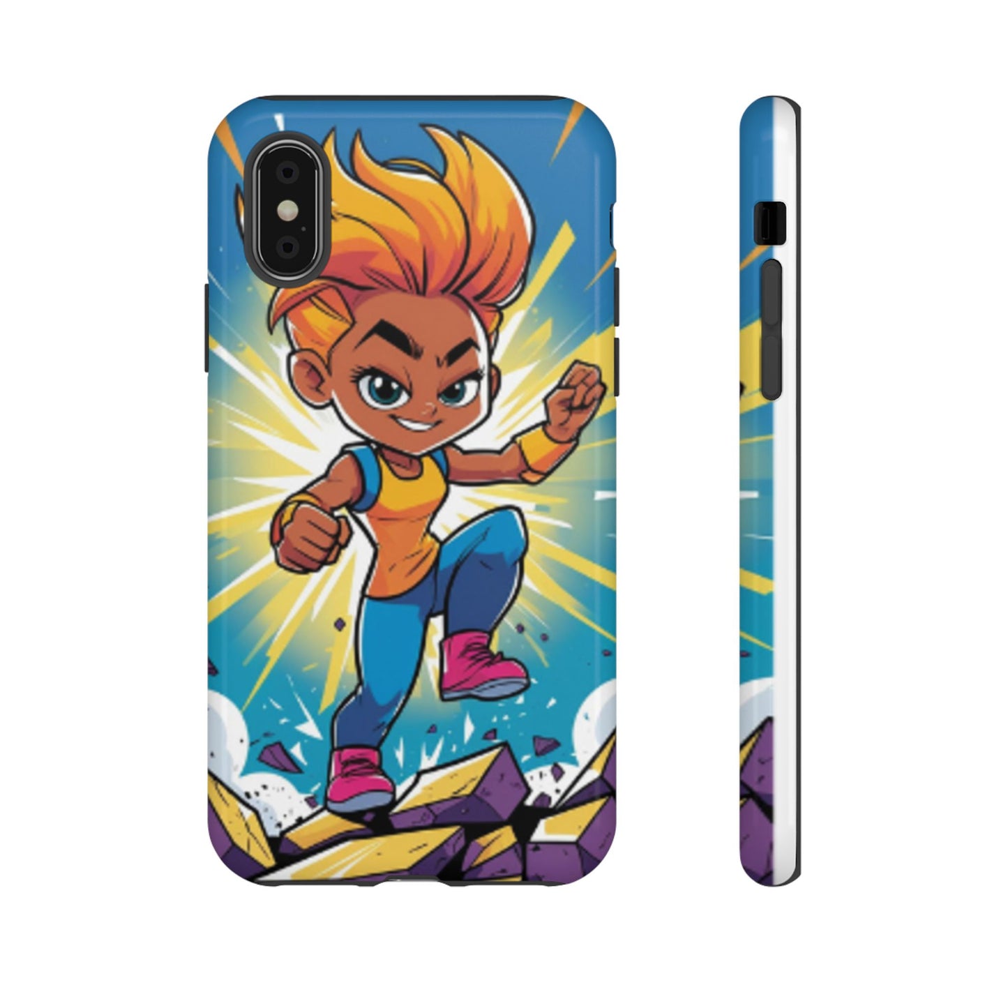 Phone Case — Bold Superhero Girl Design ("Tough Cases")