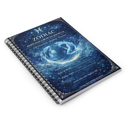 Zodiac Personal Growth Journal — Pisces-Themed Spiral Notebook (Self-Discovery & Healing)