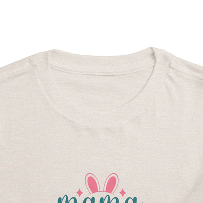 Mama Bunny Toddler Tee – Easter Spring Baby Shirt with Bunny Ears & Paw Print