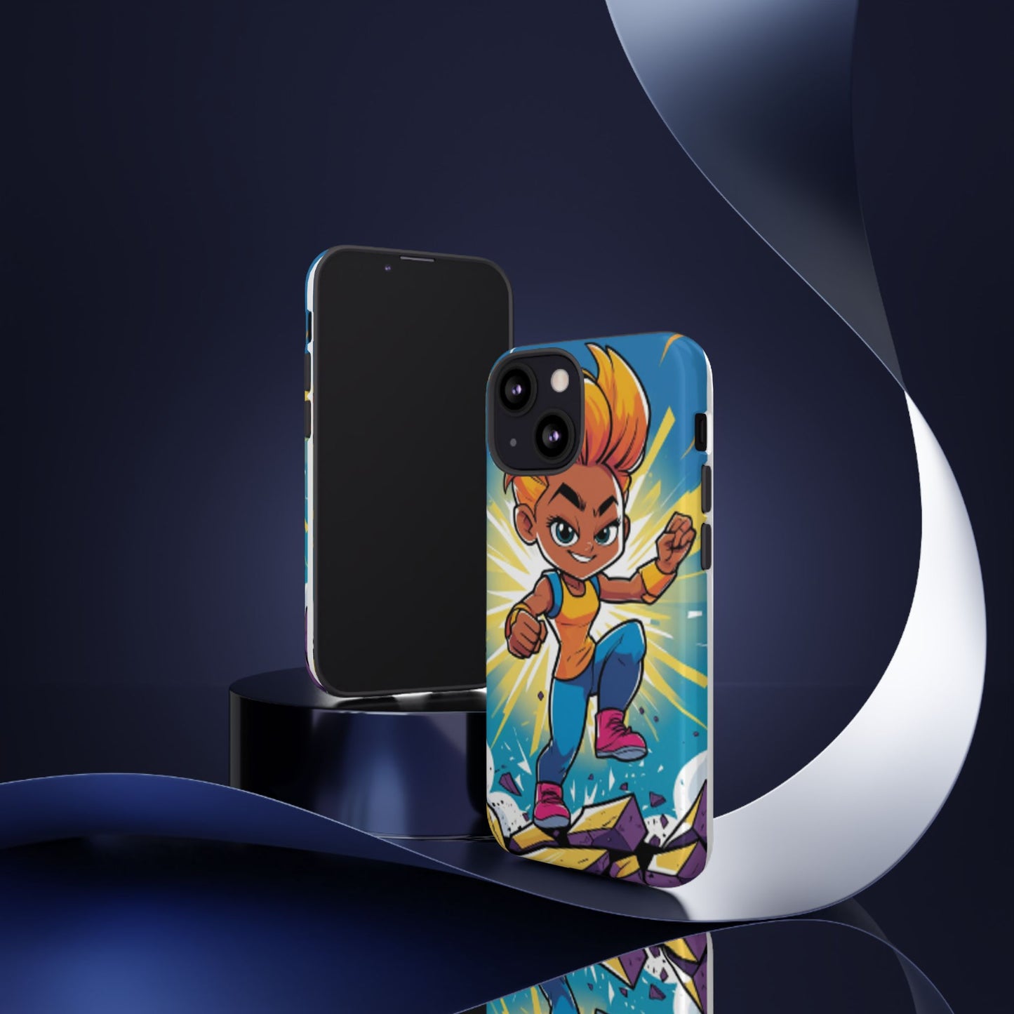 Phone Case — Bold Superhero Girl Design ("Tough Cases")