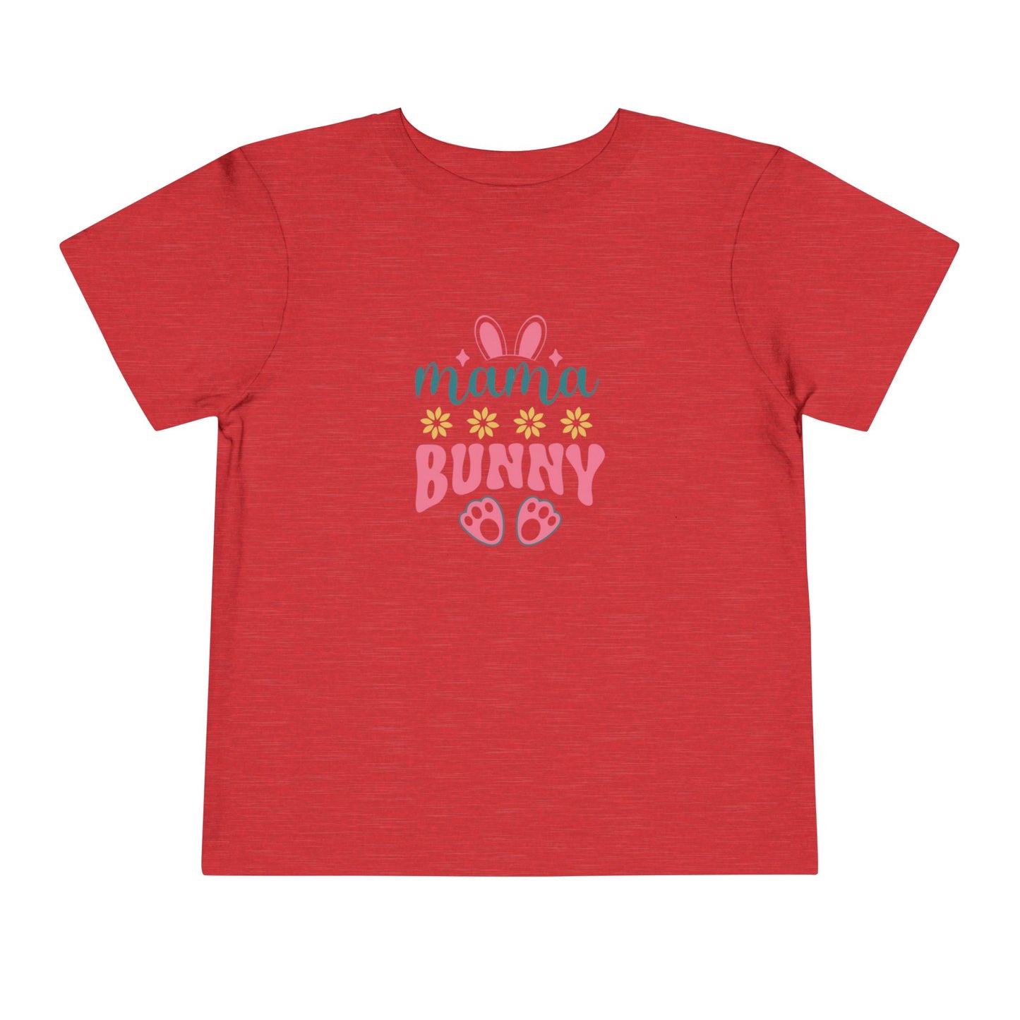 Mama Bunny Toddler Tee – Easter Spring Baby Shirt with Bunny Ears & Paw Print