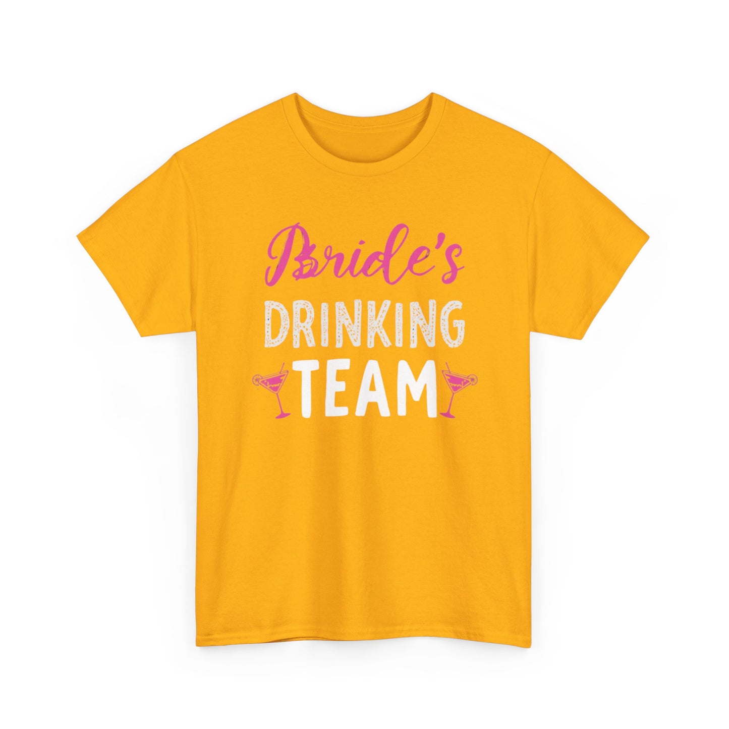 Bride's Drinking Tee - Bachelorette Party T-Shirt with Pink Martini Graphics