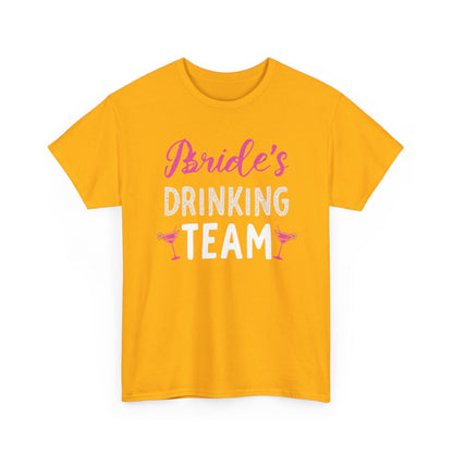 Bride's Drinking Tee - Bachelorette Party T-Shirt with Pink Martini Graphics