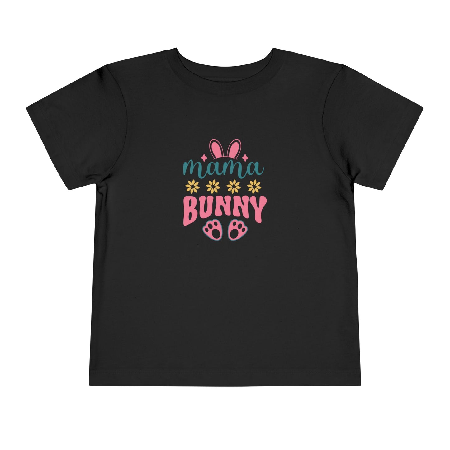 Mama Bunny Toddler Tee – Easter Spring Baby Shirt with Bunny Ears & Paw Print