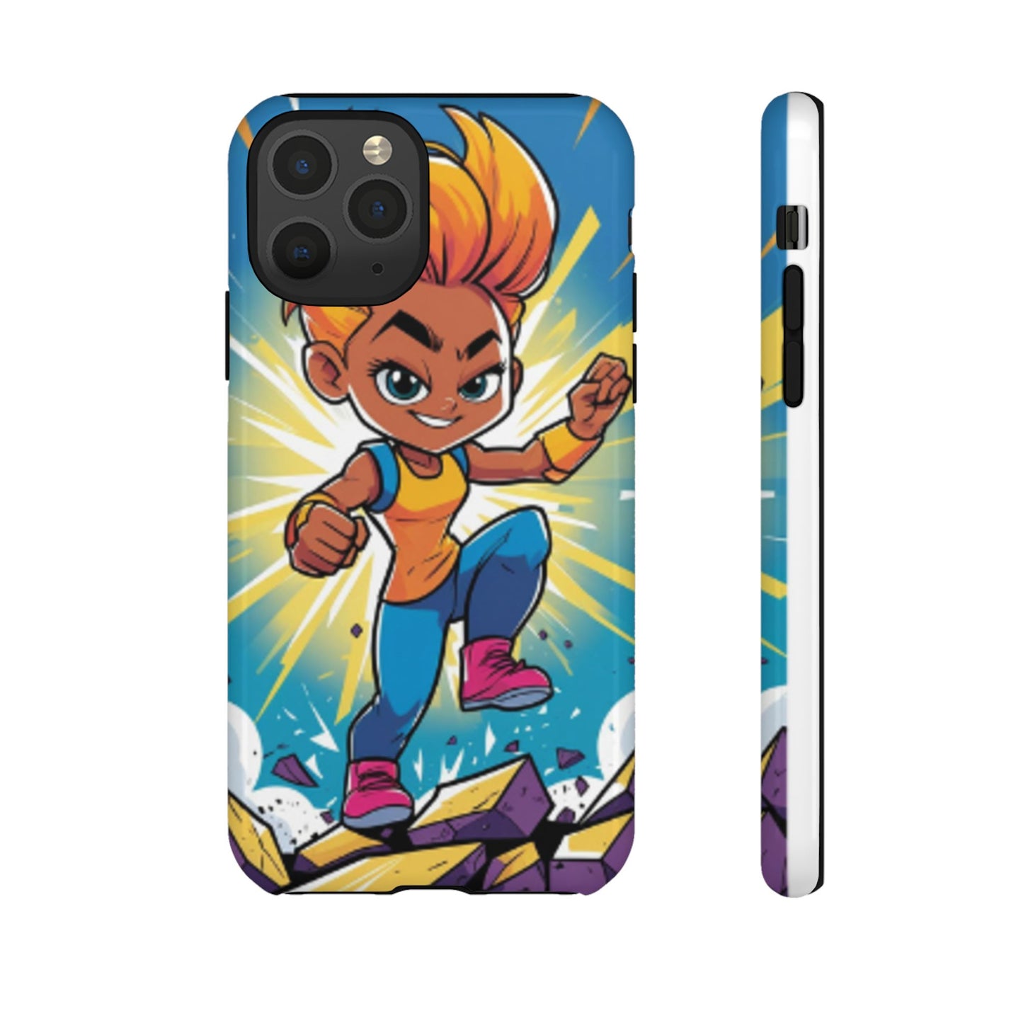Phone Case — Bold Superhero Girl Design ("Tough Cases")