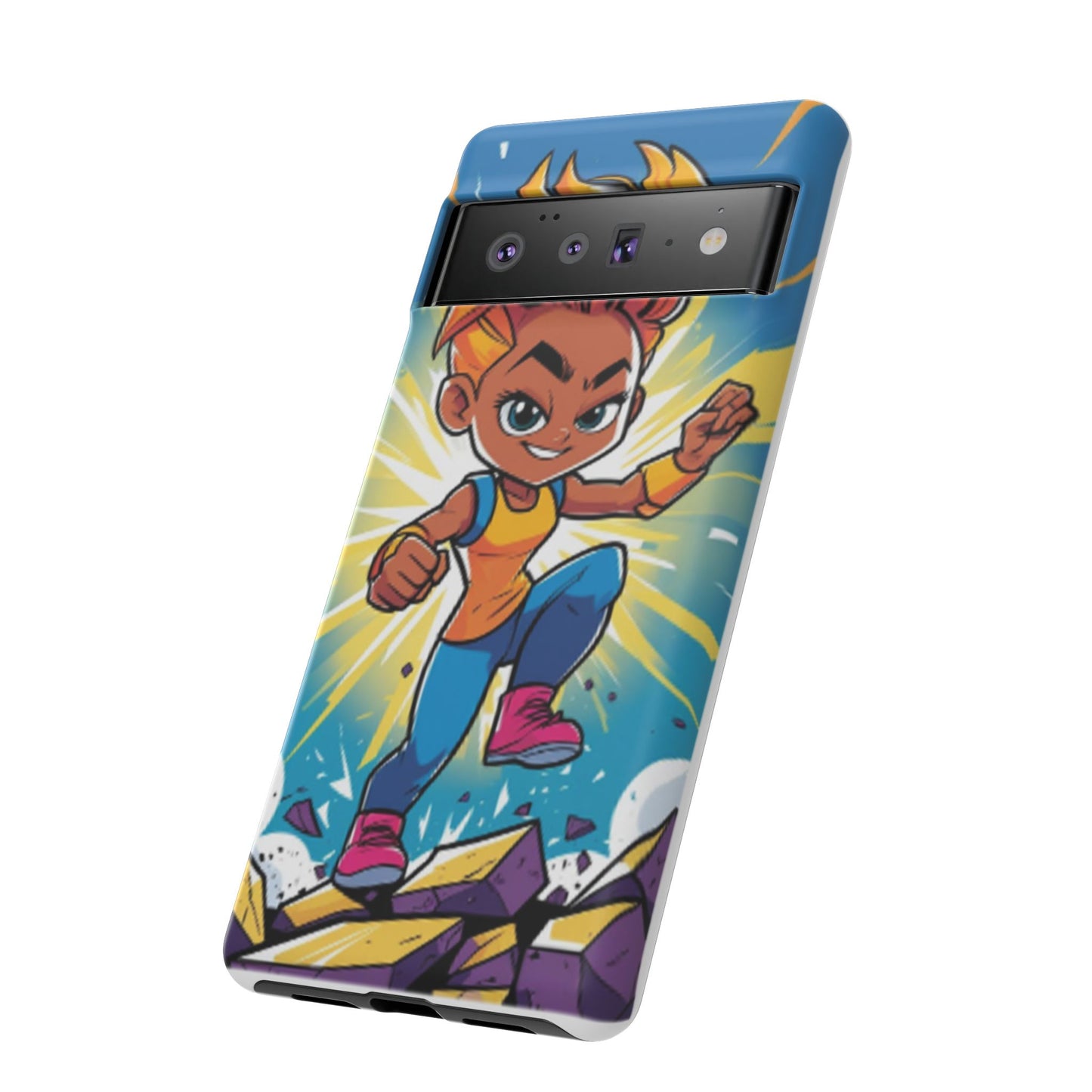 Phone Case — Bold Superhero Girl Design ("Tough Cases")