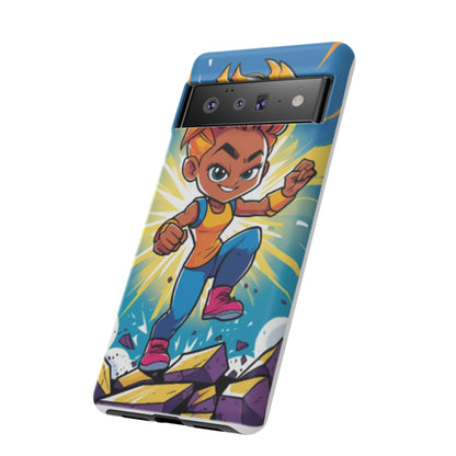Phone Case — Bold Superhero Girl Design ("Tough Cases")