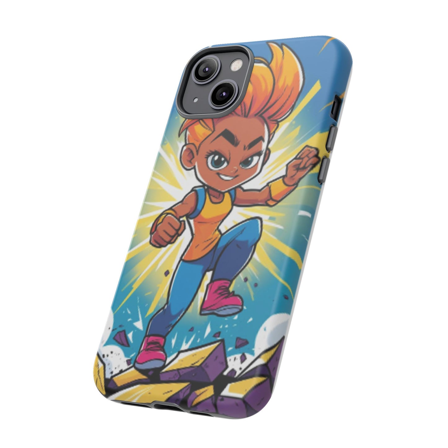 Phone Case — Bold Superhero Girl Design ("Tough Cases")