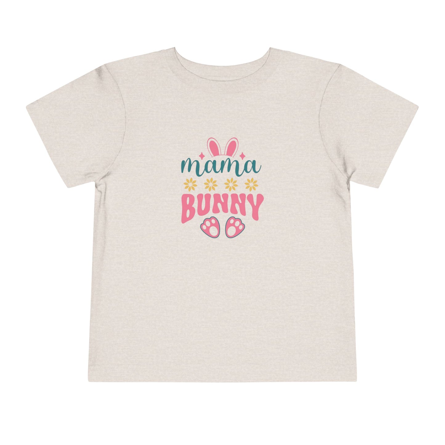 Mama Bunny Toddler Tee – Easter Spring Baby Shirt with Bunny Ears & Paw Print