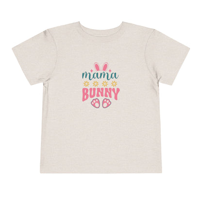Mama Bunny Toddler Tee – Easter Spring Baby Shirt with Bunny Ears & Paw Print