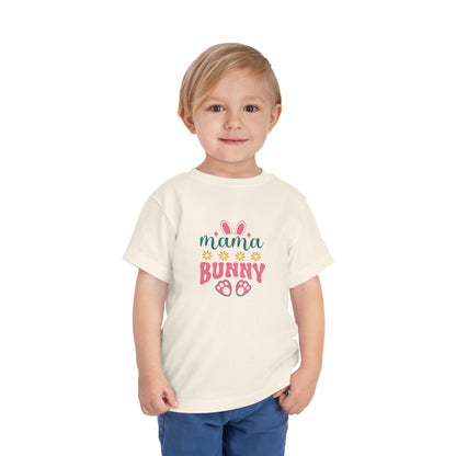Mama Bunny Toddler Tee – Easter Spring Baby Shirt with Bunny Ears & Paw Print