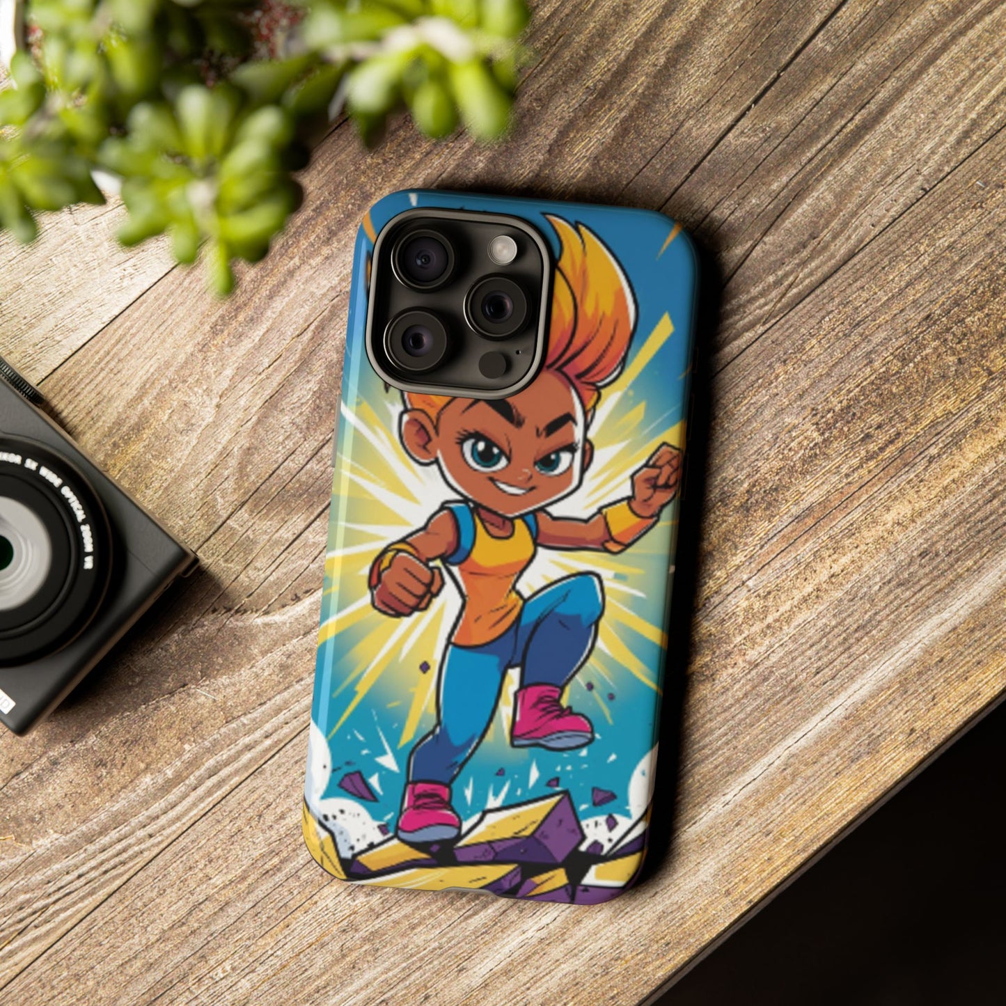 Phone Case — Bold Superhero Girl Design ("Tough Cases")