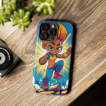 Phone Case — Bold Superhero Girl Design ("Tough Cases")