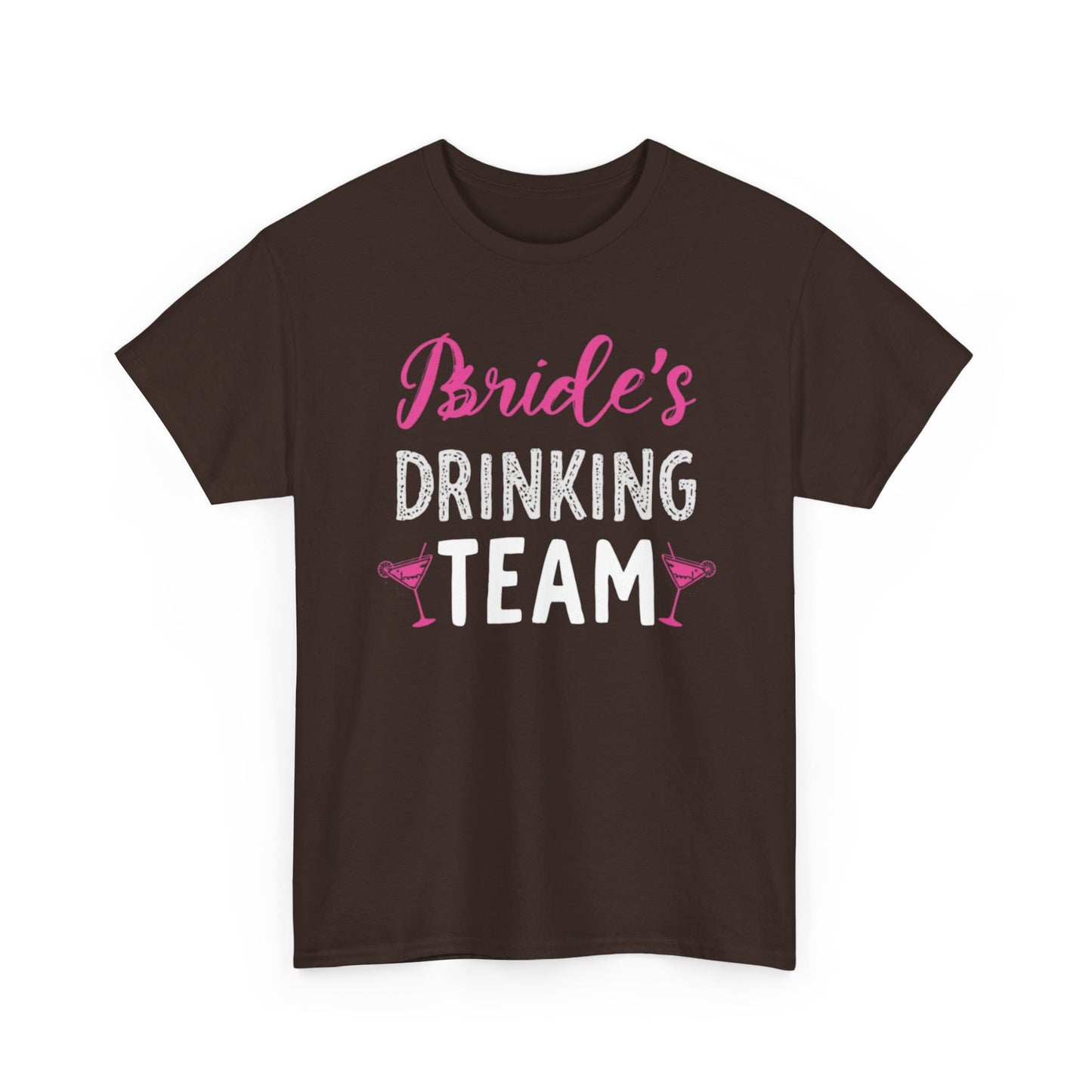 Bride's Drinking Tee - Bachelorette Party T-Shirt with Pink Martini Graphics