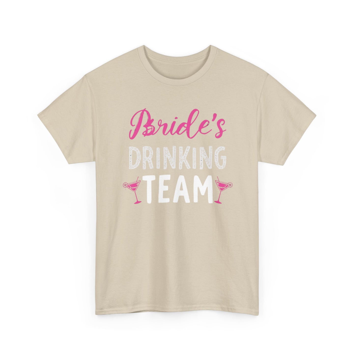 Bride's Drinking Tee - Bachelorette Party T-Shirt with Pink Martini Graphics