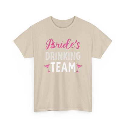 Bride's Drinking Tee - Bachelorette Party T-Shirt with Pink Martini Graphics