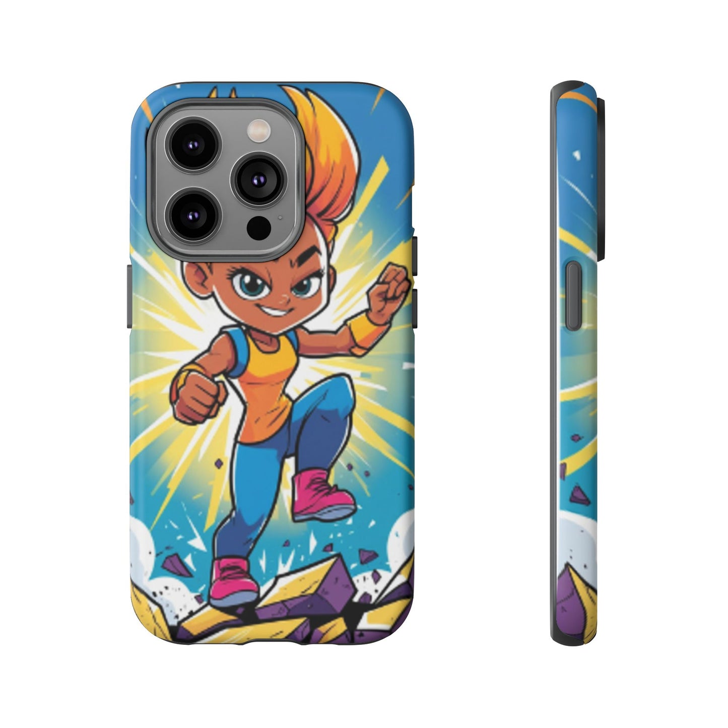 Phone Case — Bold Superhero Girl Design ("Tough Cases")