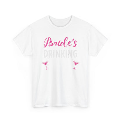 Bride's Drinking Tee - Bachelorette Party T-Shirt with Pink Martini Graphics
