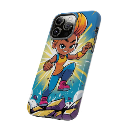Phone Case — Bold Superhero Girl Design ("Tough Cases")