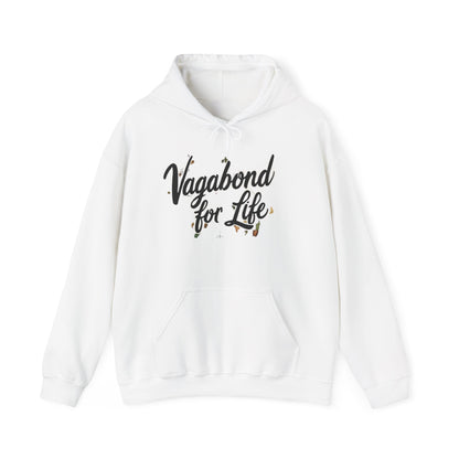 Vagabond for Life Hoodie — Vintage Wanderer Graphic Travel Hoodie