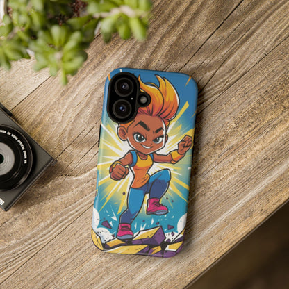 Phone Case — Bold Superhero Girl Design ("Tough Cases")