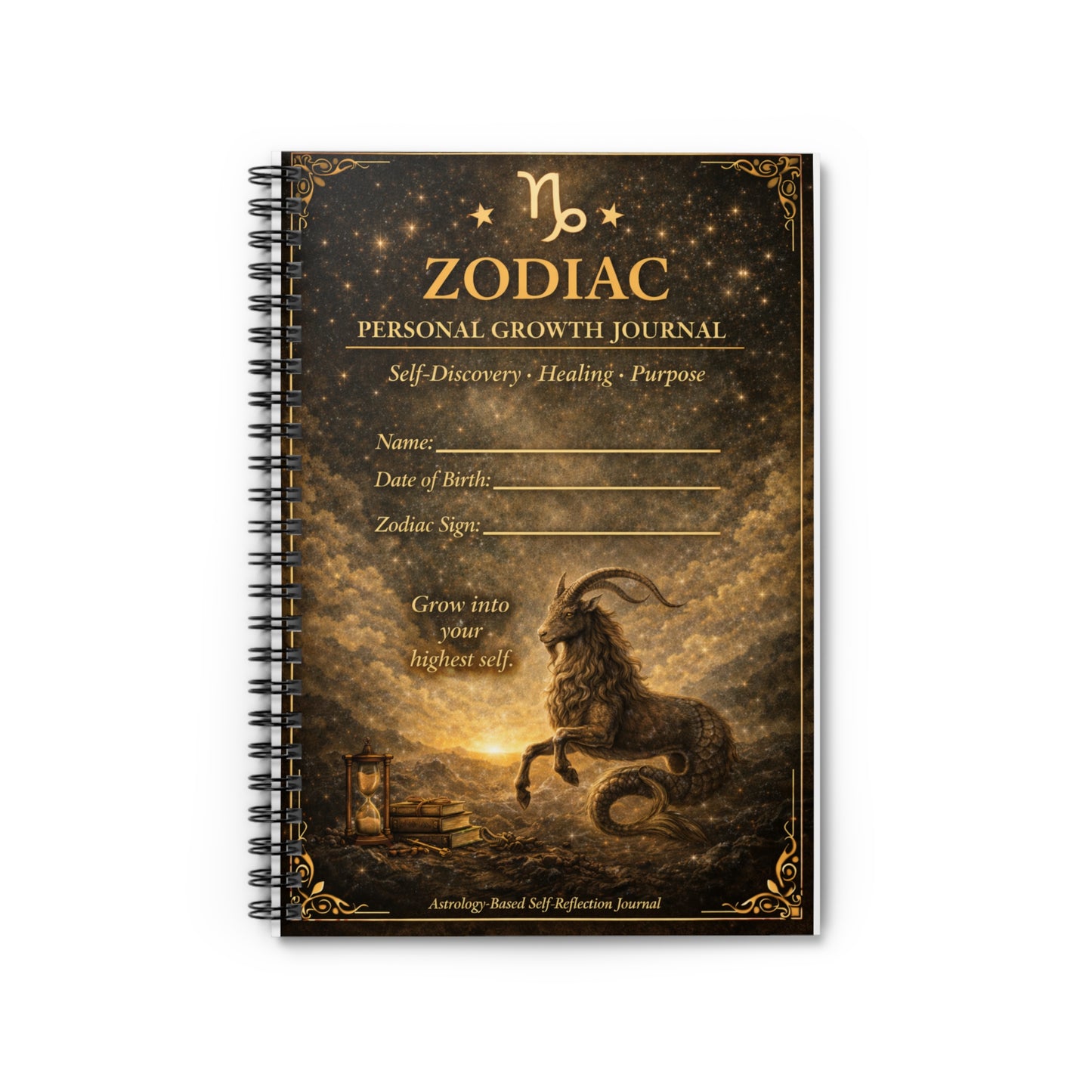 Capricorn Zodiac Personal Growth Journal — Spiral Notebook (Ruled)