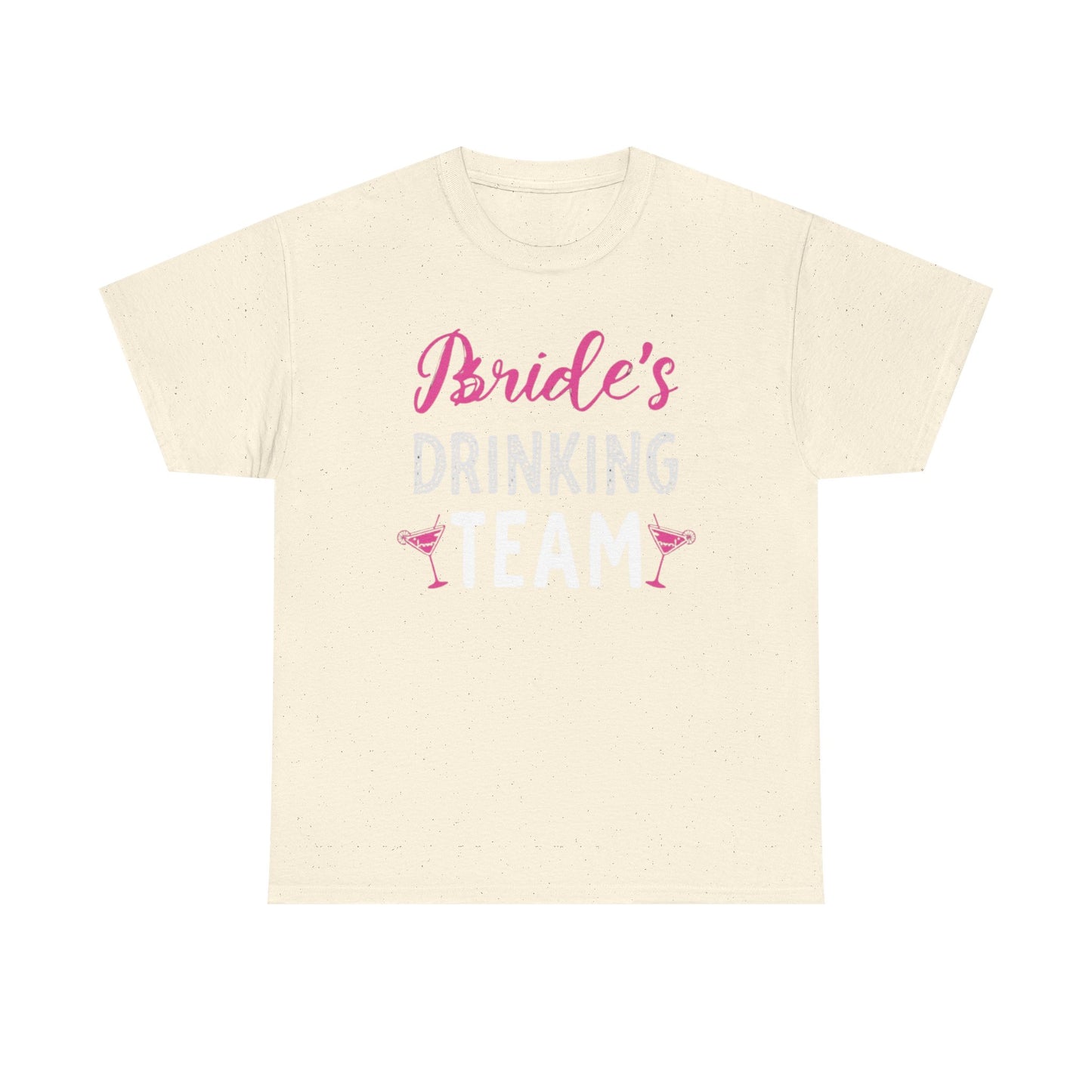 Bride's Drinking Tee - Bachelorette Party T-Shirt with Pink Martini Graphics