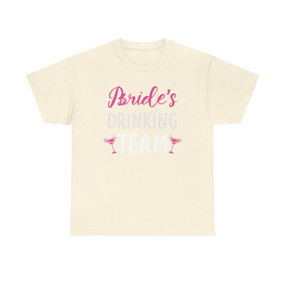 Bride's Drinking Tee - Bachelorette Party T-Shirt with Pink Martini Graphics