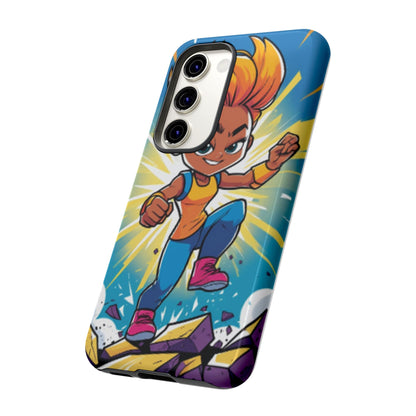 Phone Case — Bold Superhero Girl Design ("Tough Cases")