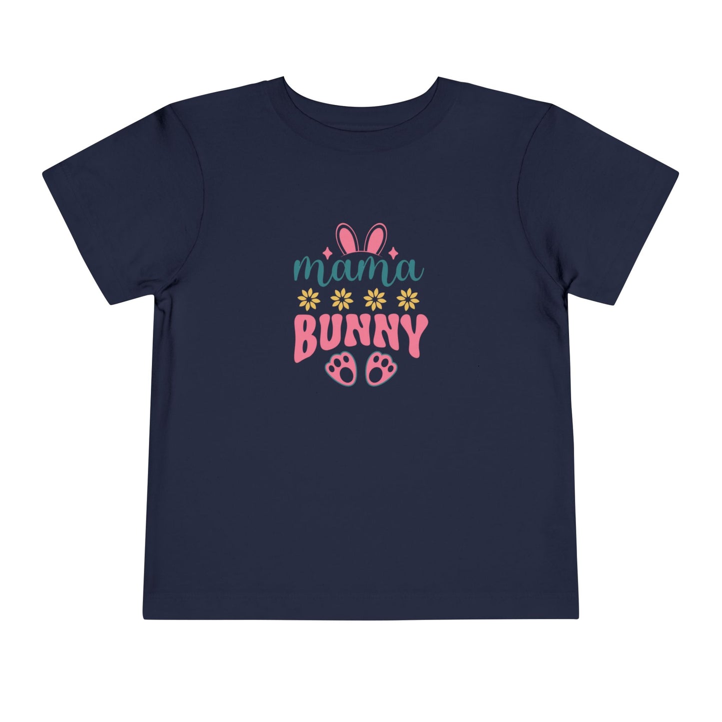 Mama Bunny Toddler Tee – Easter Spring Baby Shirt with Bunny Ears & Paw Print