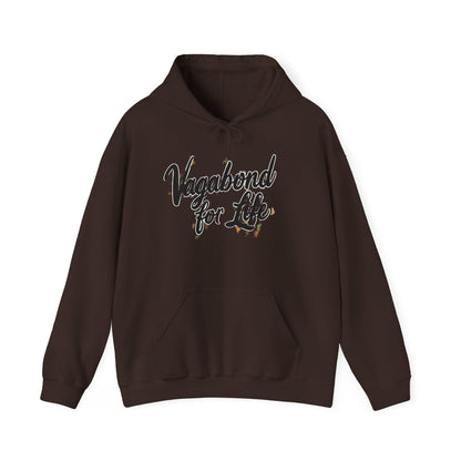 Vagabond for Life Hoodie — Vintage Wanderer Graphic Travel Hoodie