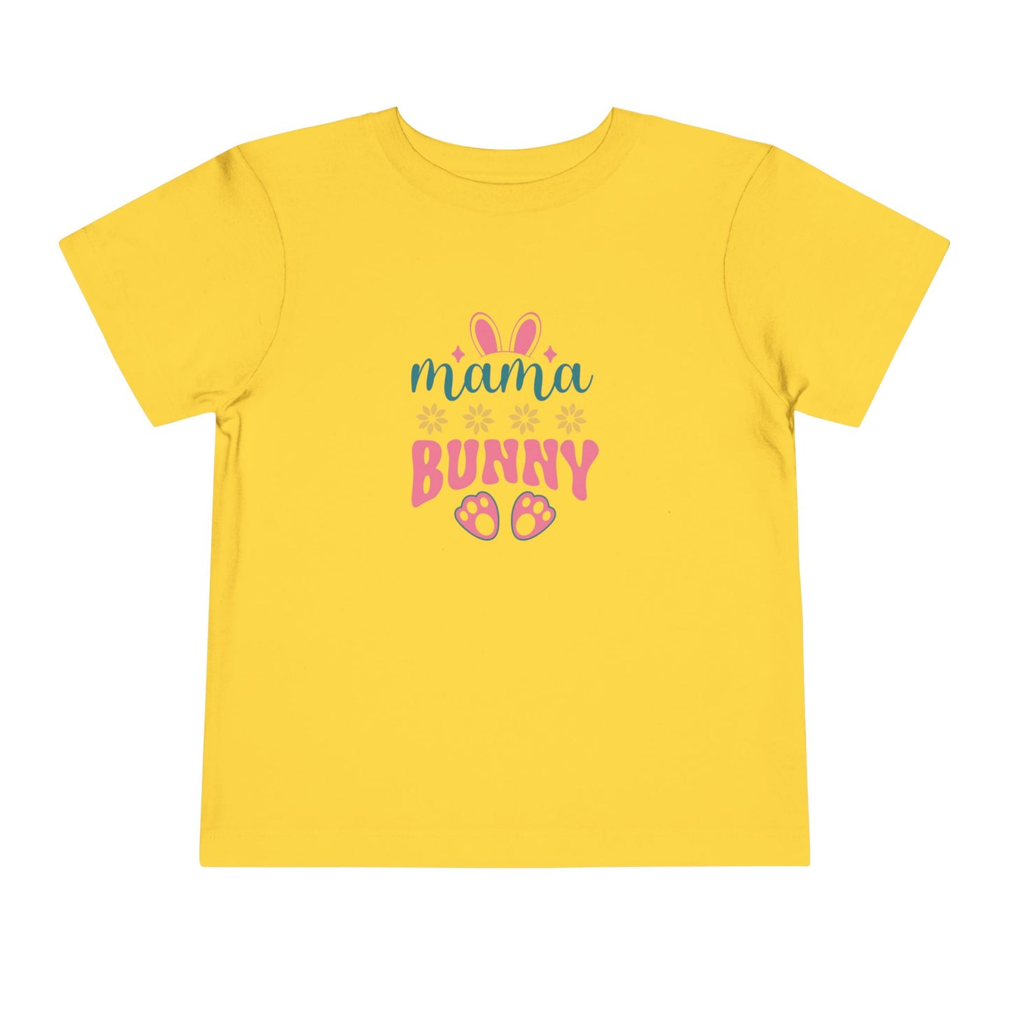 Mama Bunny Toddler Tee – Easter Spring Baby Shirt with Bunny Ears & Paw Print