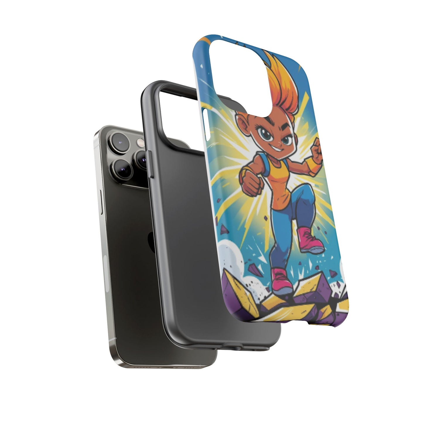 Phone Case — Bold Superhero Girl Design ("Tough Cases")