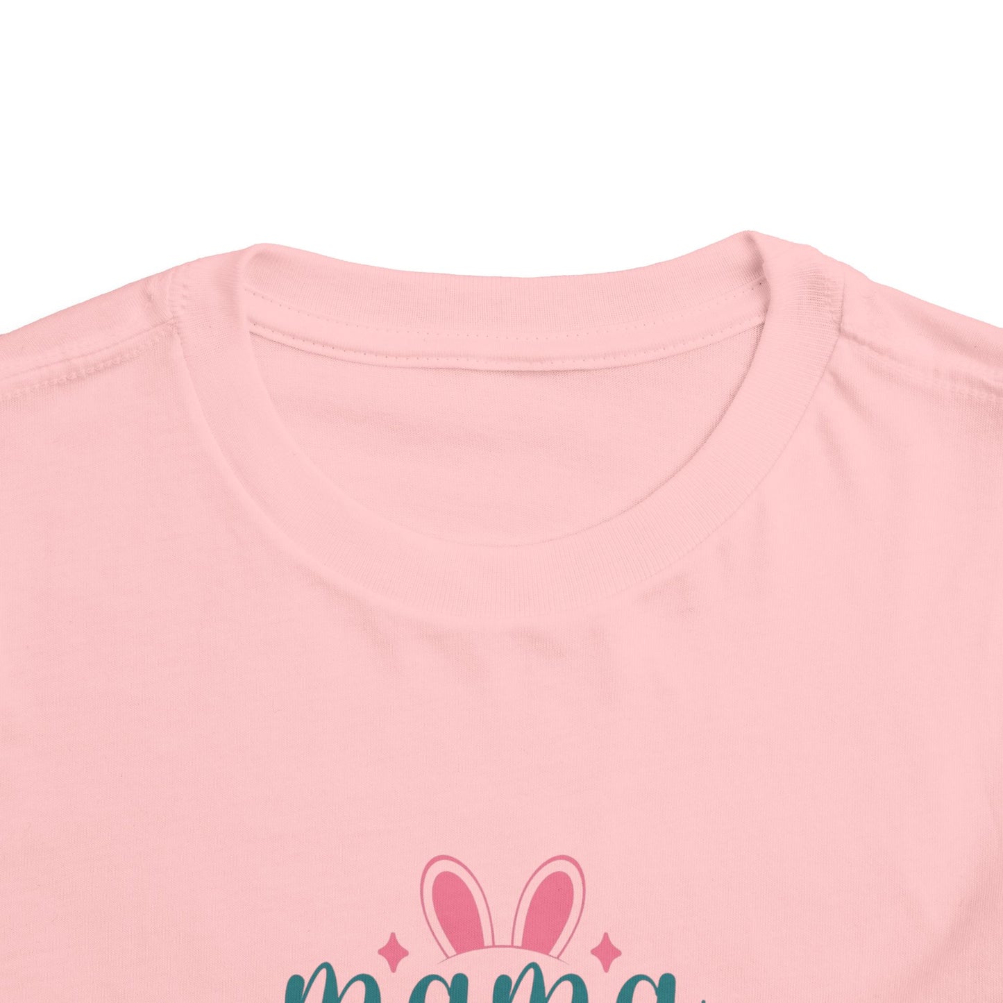 Mama Bunny Toddler Tee – Easter Spring Baby Shirt with Bunny Ears & Paw Print