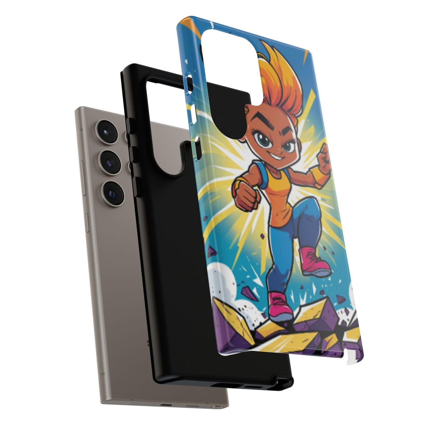 Phone Case — Bold Superhero Girl Design ("Tough Cases")