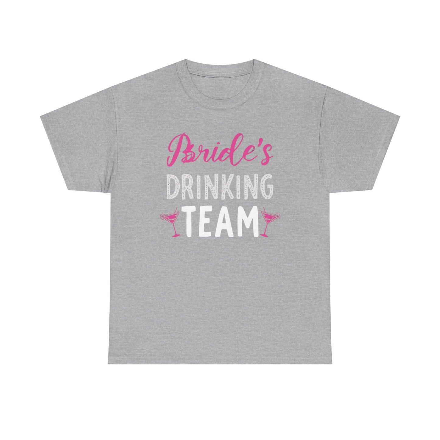 Bride's Drinking Tee - Bachelorette Party T-Shirt with Pink Martini Graphics