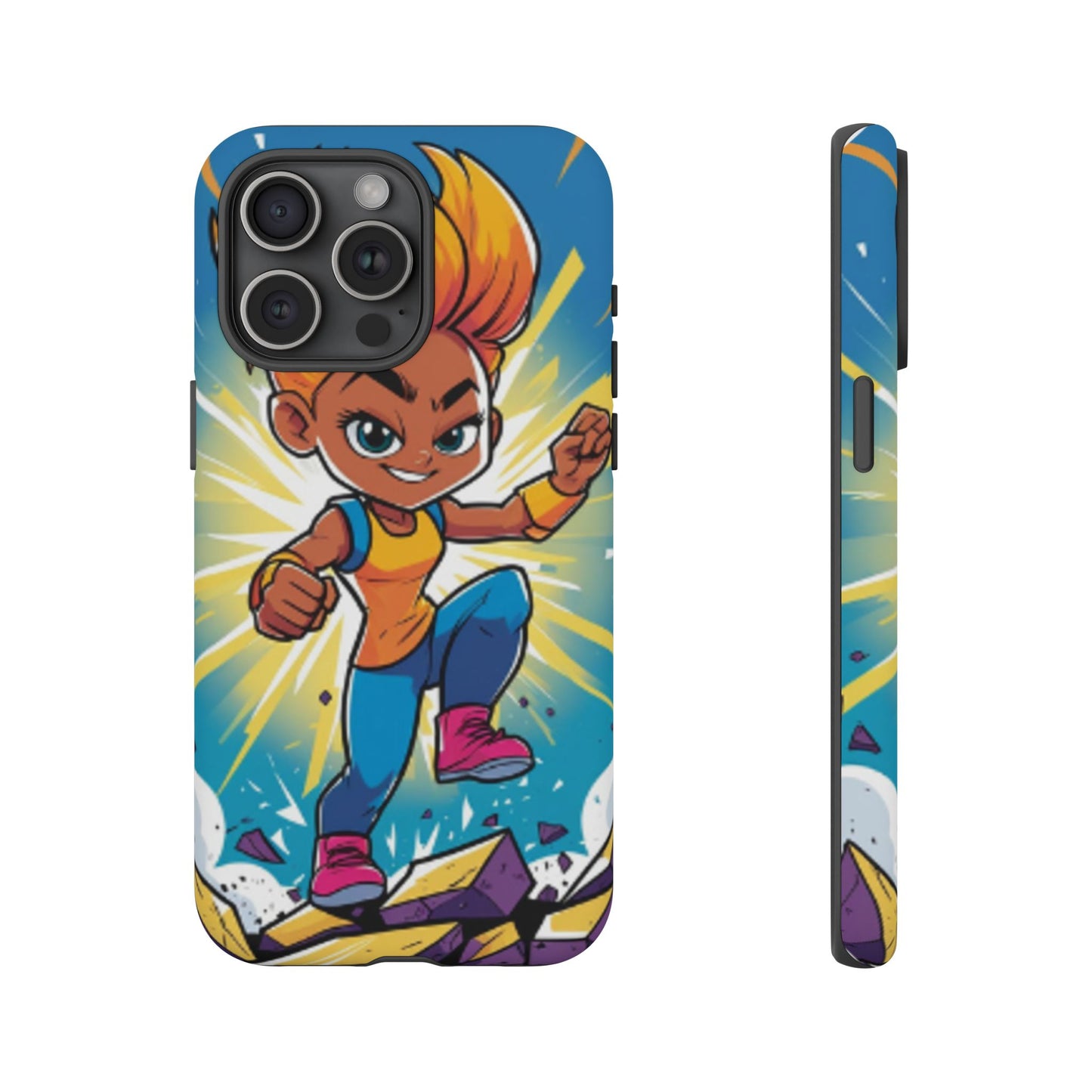 Phone Case — Bold Superhero Girl Design ("Tough Cases")