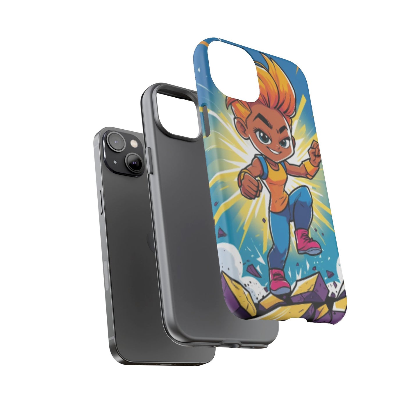 Phone Case — Bold Superhero Girl Design ("Tough Cases")