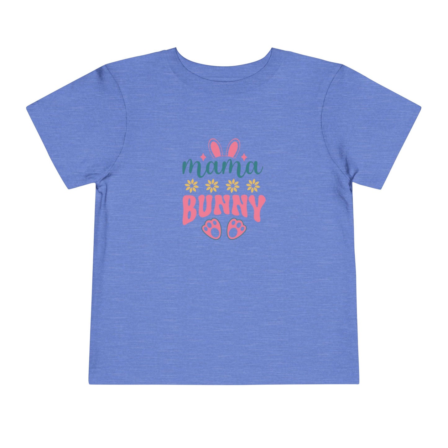 Mama Bunny Toddler Tee – Easter Spring Baby Shirt with Bunny Ears & Paw Print