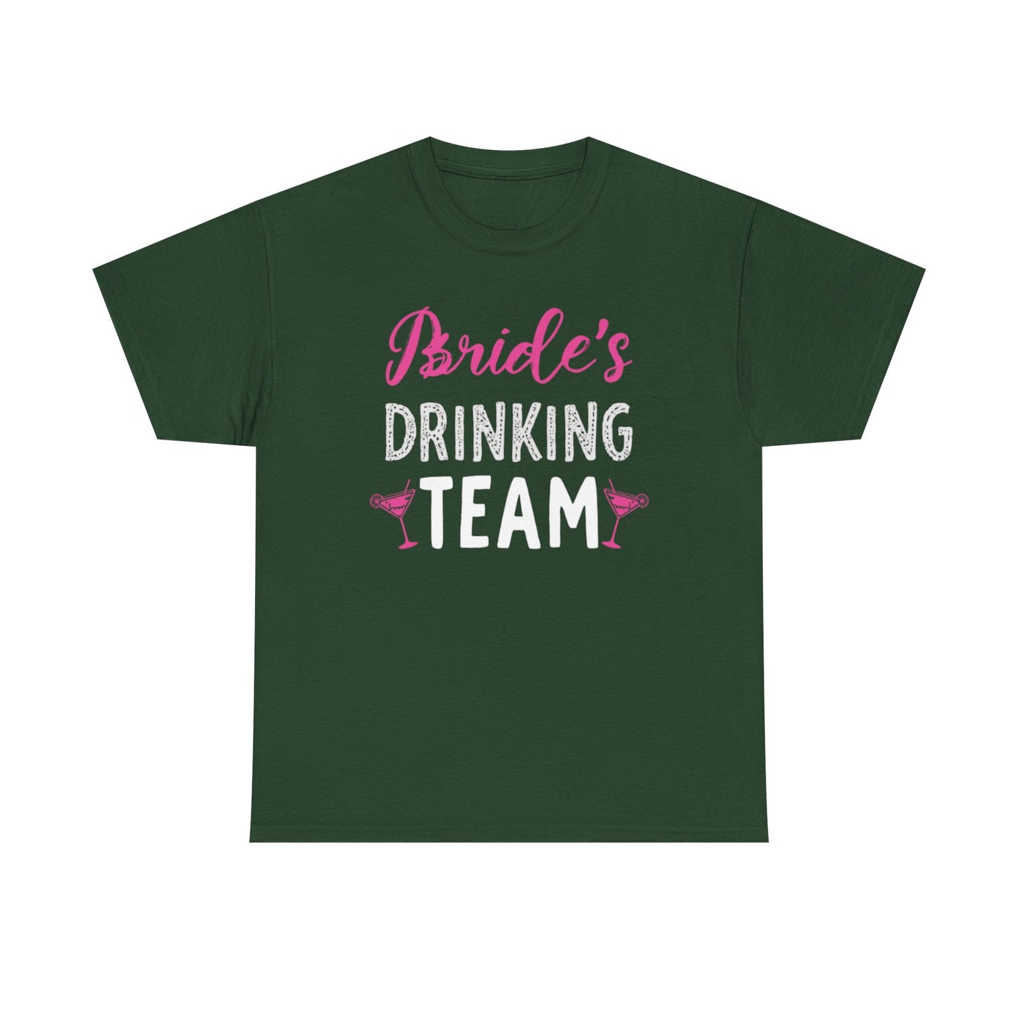 Bride's Drinking Tee - Bachelorette Party T-Shirt with Pink Martini Graphics