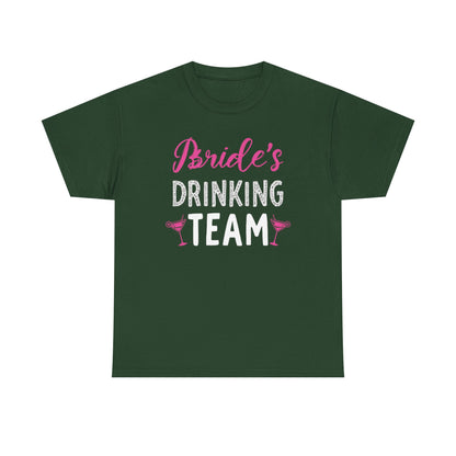 Bride's Drinking Tee - Bachelorette Party T-Shirt with Pink Martini Graphics