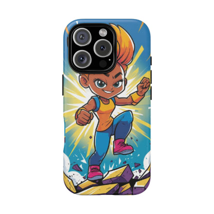 Phone Case — Bold Superhero Girl Design ("Tough Cases")