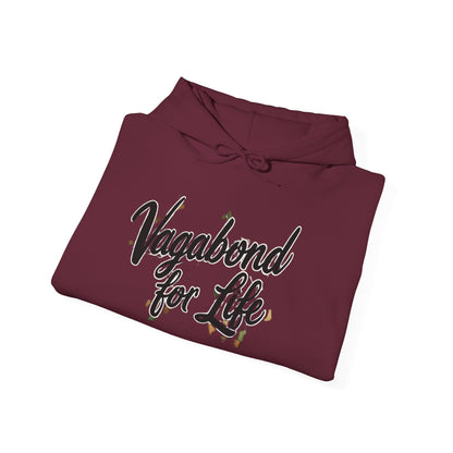 Vagabond for Life Hoodie — Vintage Wanderer Graphic Travel Hoodie