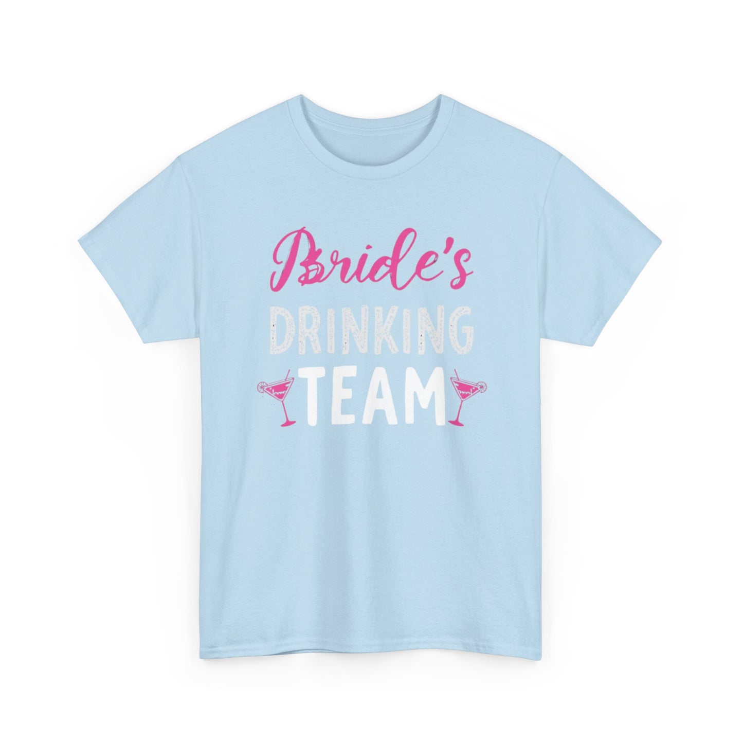 Bride's Drinking Tee - Bachelorette Party T-Shirt with Pink Martini Graphics