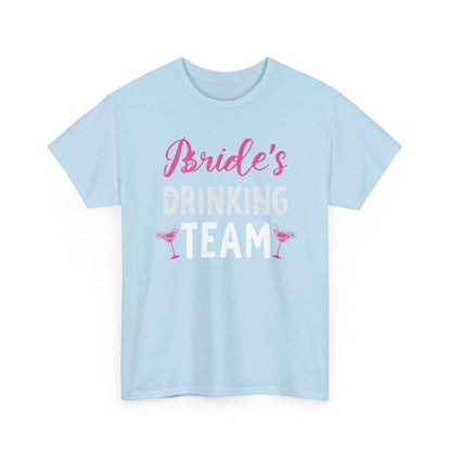 Bride's Drinking Tee - Bachelorette Party T-Shirt with Pink Martini Graphics