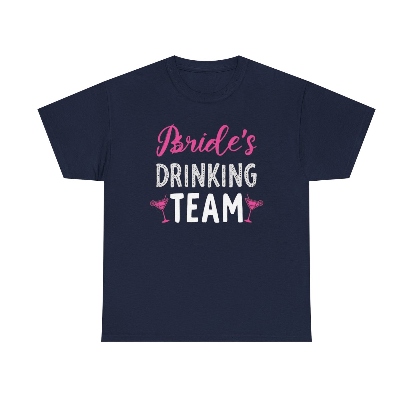 Bride's Drinking Tee - Bachelorette Party T-Shirt with Pink Martini Graphics