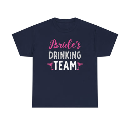Bride's Drinking Tee - Bachelorette Party T-Shirt with Pink Martini Graphics