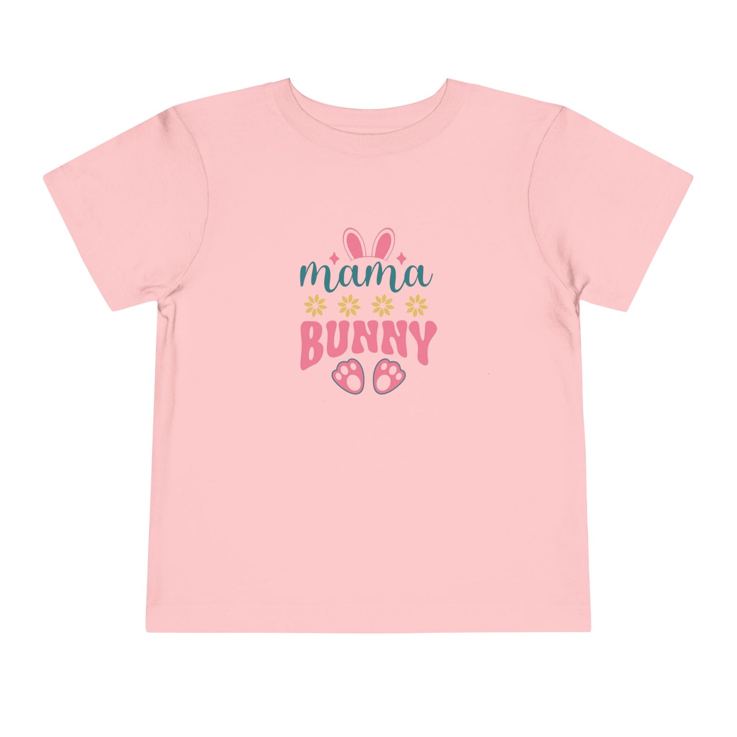 Mama Bunny Toddler Tee – Easter Spring Baby Shirt with Bunny Ears & Paw Print