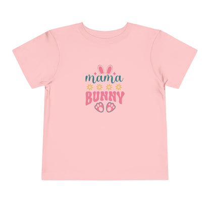 Mama Bunny Toddler Tee – Easter Spring Baby Shirt with Bunny Ears & Paw Print