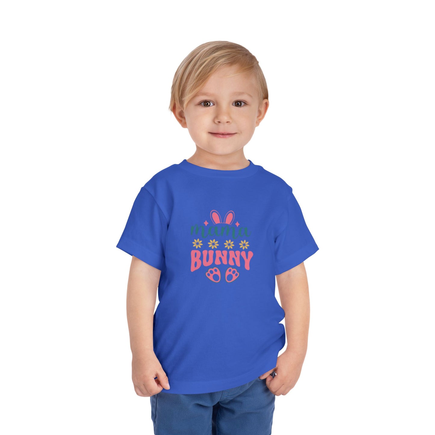 Mama Bunny Toddler Tee – Easter Spring Baby Shirt with Bunny Ears & Paw Print